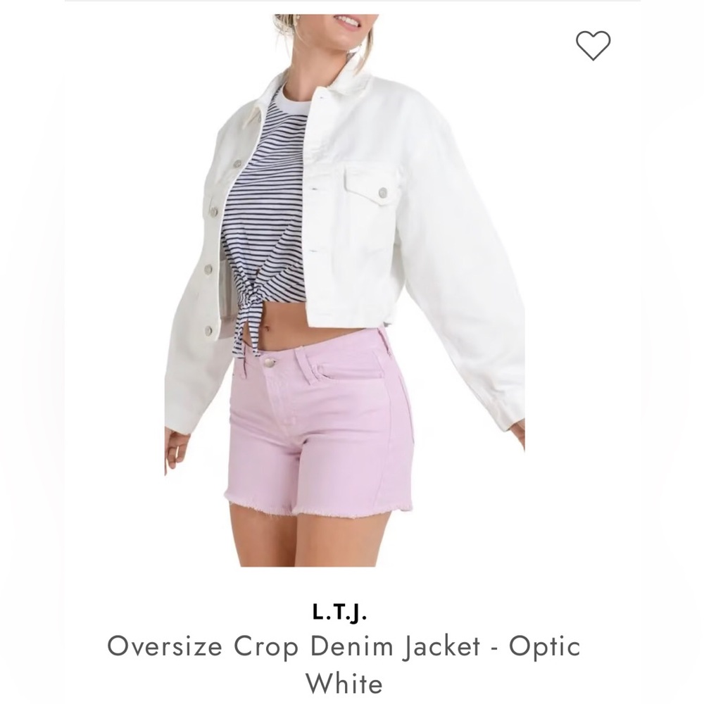 L.T.J. White Denim Jacket (Letter to Juliette)